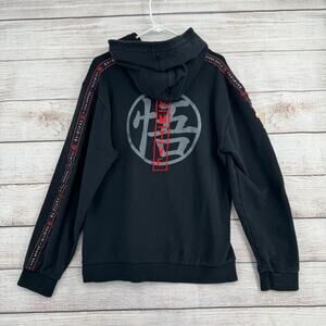 Primitive x Dragonball Z Embroidered Hoodie Sweatshirt Mens Large Black Red